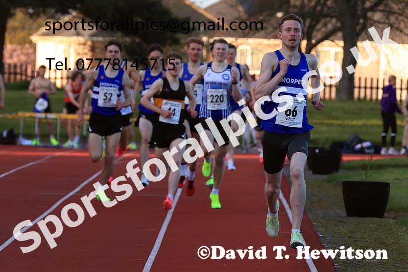 1500 metres, 2024 NEGP 1, Monkton Stadium, Jarrow. Photo: David T. Hewitson/Sports for All Pics
